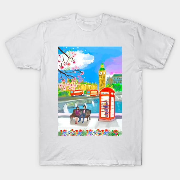 A spring time in London T-Shirt by Haborand